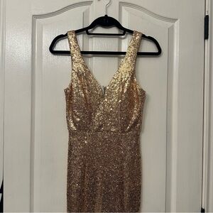 Elegant Gold sequins dress